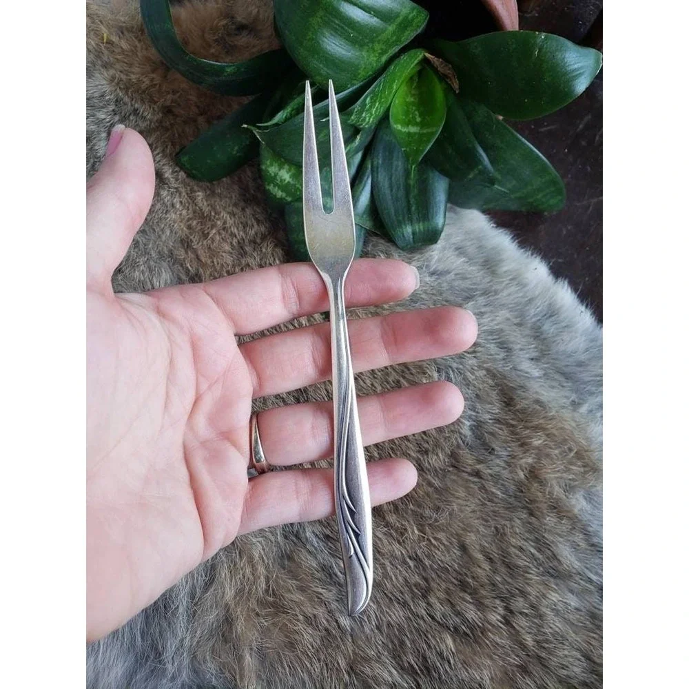 Rostfrei Solingen Small Cold‎ Meat Fork 100 Silverplate Flatware | Vintage